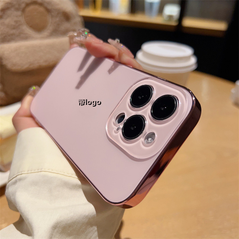 适用iPhone16proMax高级质感手机壳苹果15电镀原机色14防摔保护套