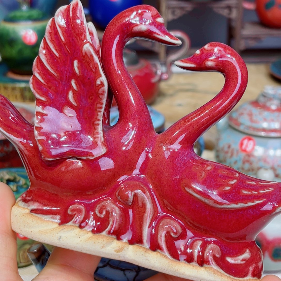 厘***米瓷片禹州钧瓷艺术作品