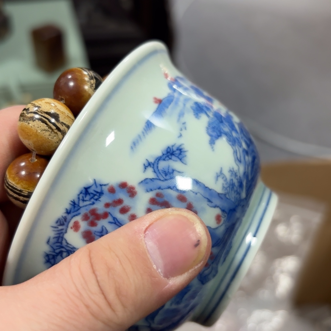 糊***涂瓷片雕刻精美精致