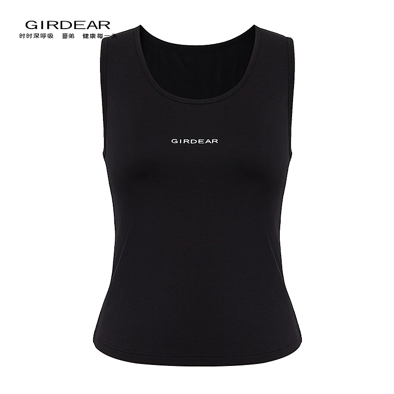 GIRDEAR/哥弟130015  冬季磨毛保暖经典时尚显瘦百搭字母套头背心