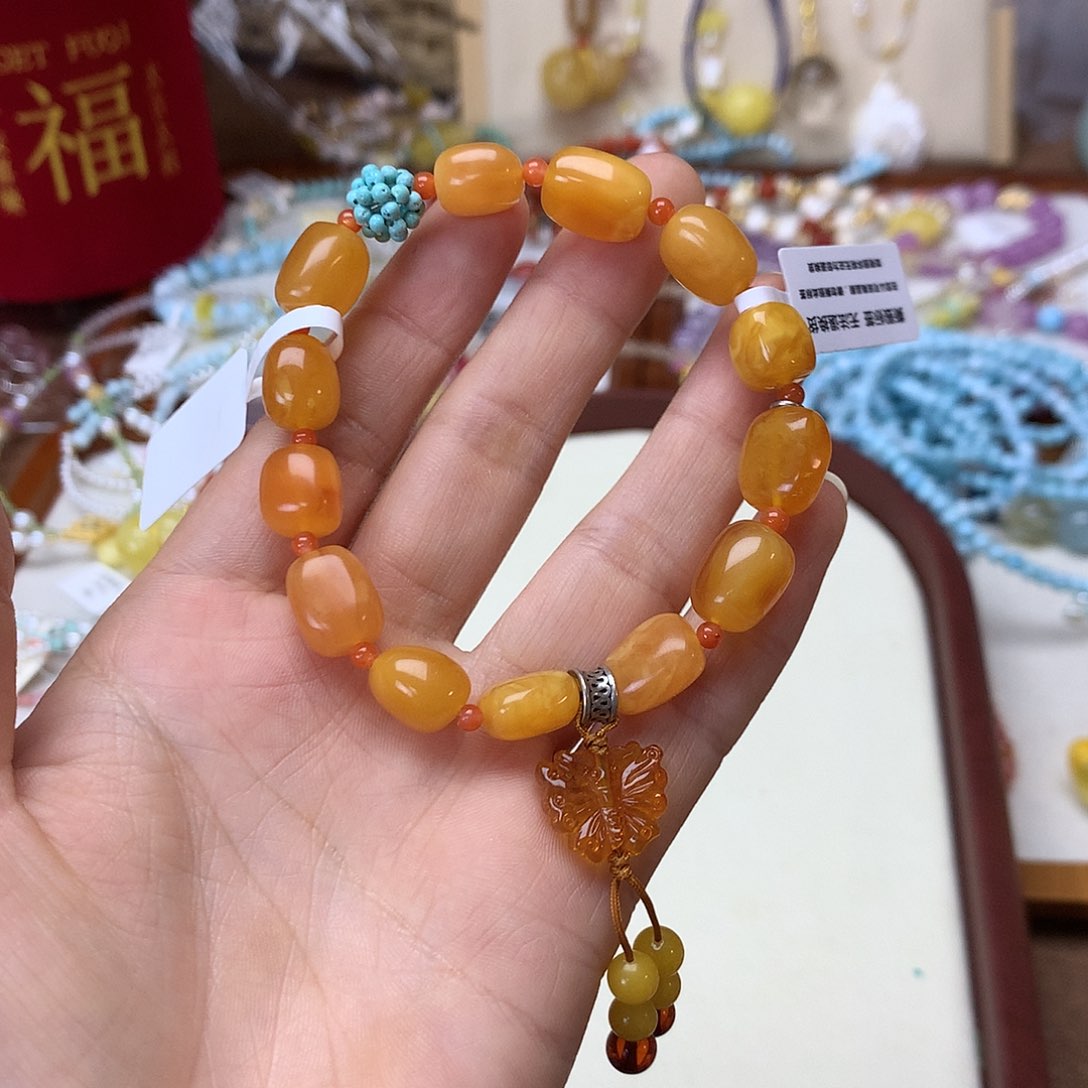 蜜蜡颈饰未镶嵌手链