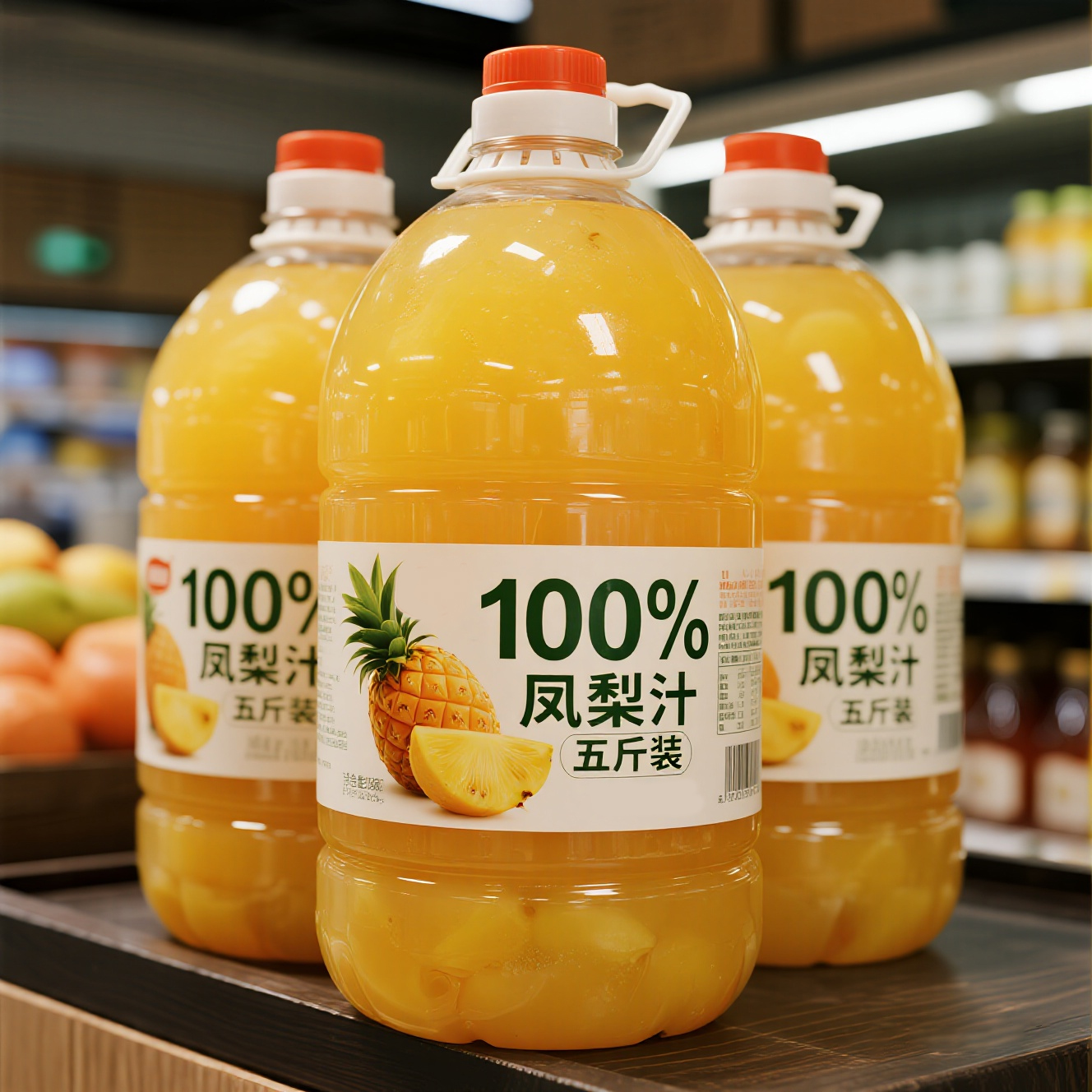 【五斤装】100%NFC凤梨汁839ML饮品商超大桶装新鲜日期爆款健康食品