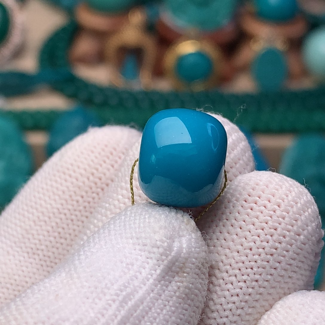 未镶嵌绿松石珠宝奇石12.5mm