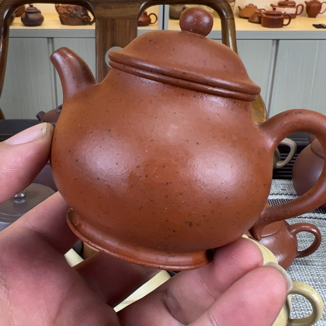 茶壶紫砂云*長老朱泥潘壶