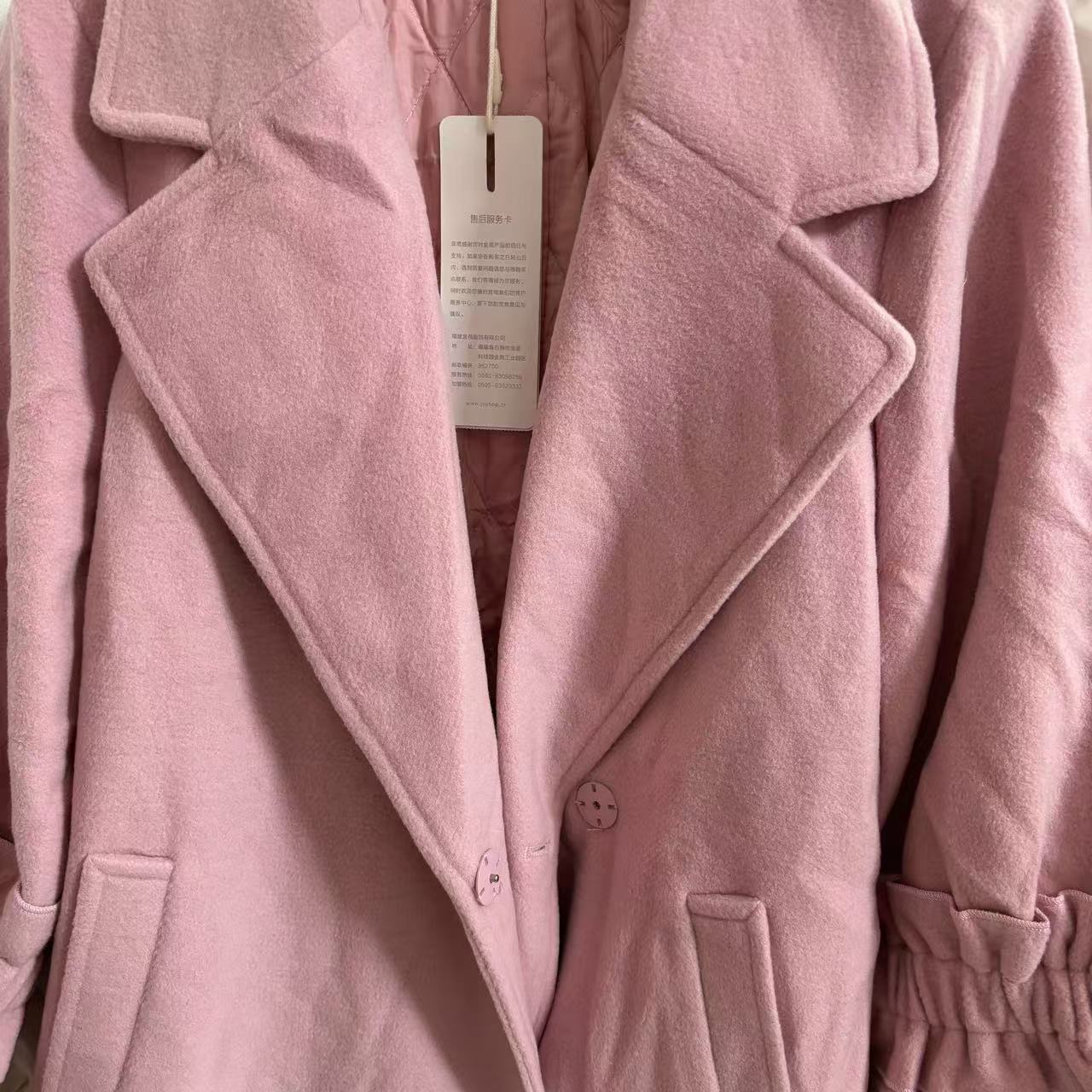 0839 洋气高级毛呢外套女2024秋冬韩版呢子大衣