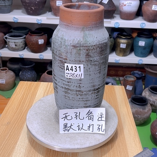 红陶手工制作工艺花盆