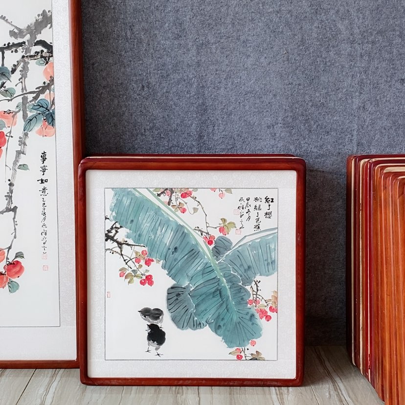 【闪购商品】国画书画作品带框65×65厘米