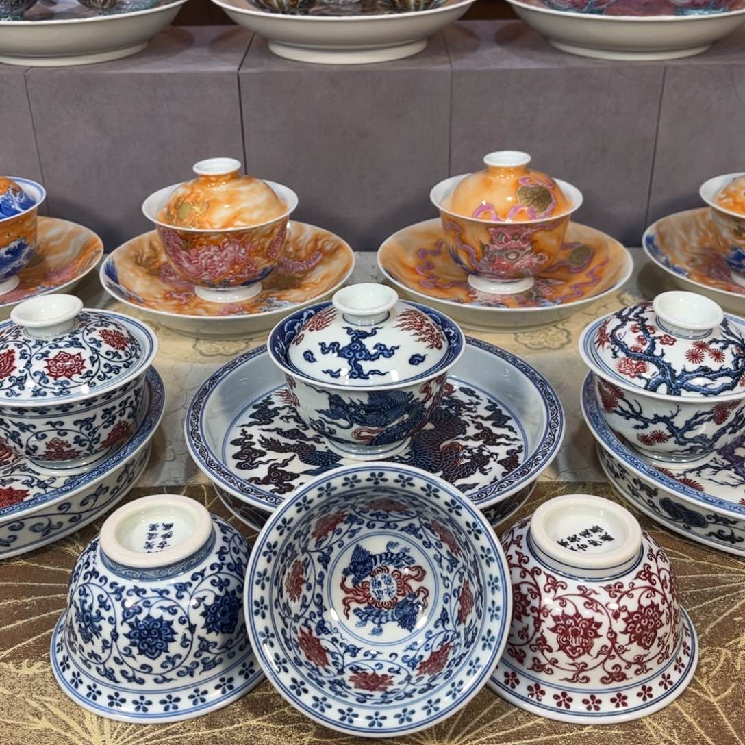 手绘仿元新品开窑