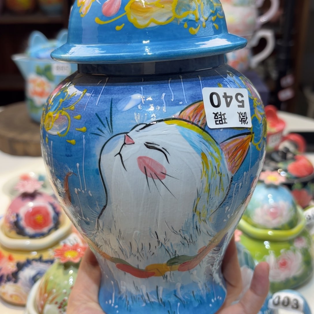 景德镇手绘高温釉下彩陶瓷茶具