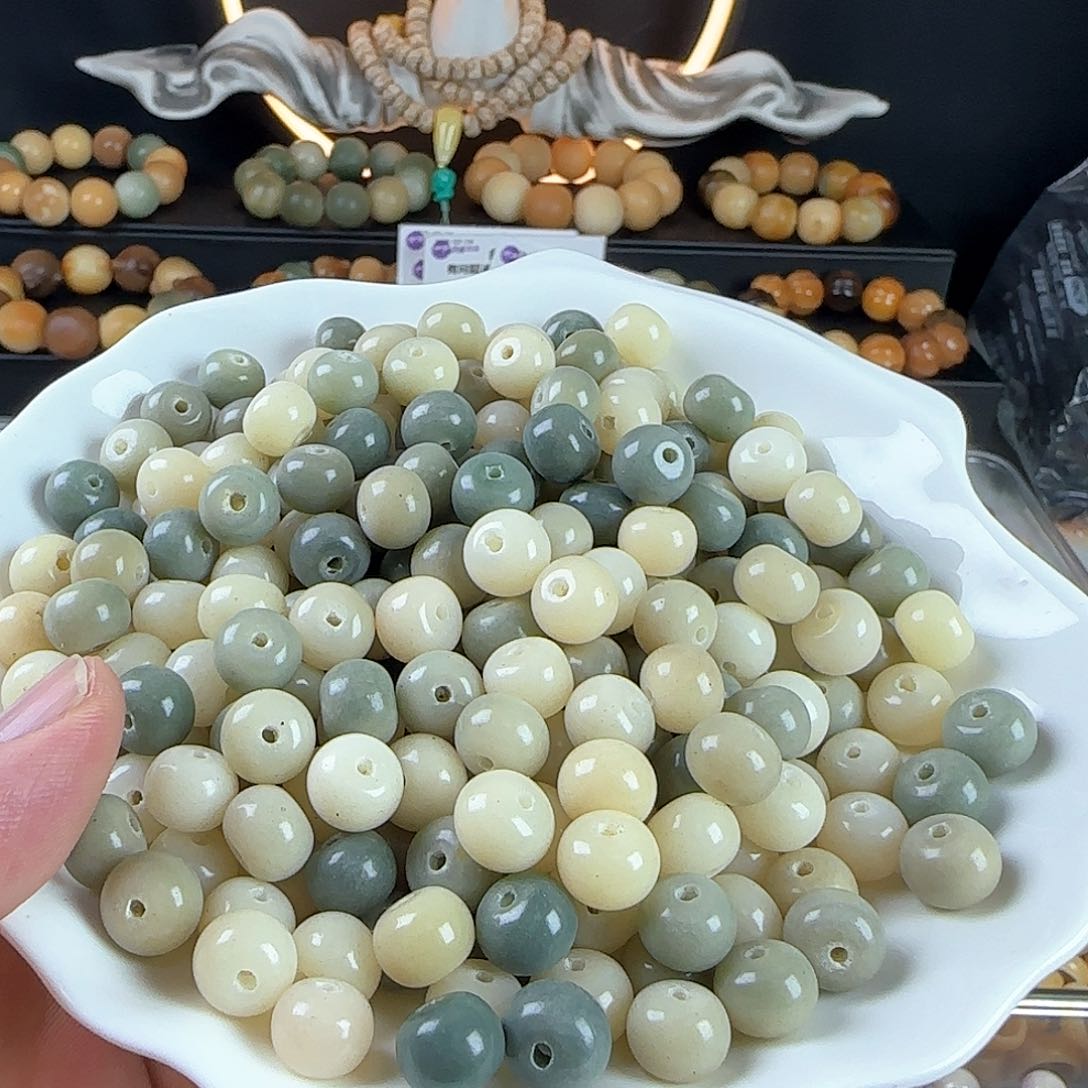 菩提根/象牙果手串卡9多宝苹果100颗卡牌➕100颗备珠