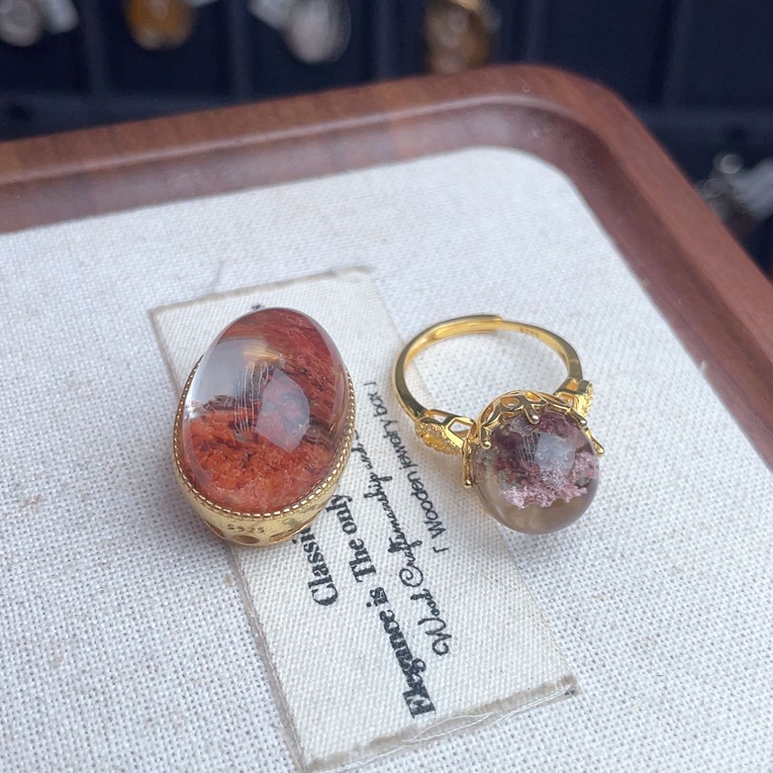 水晶戒指魔盒银S925镶嵌七*语111111