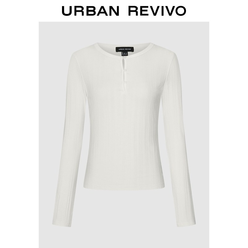 UR2026春季新款女装气质简约纯色舒适百搭T恤UWM460018