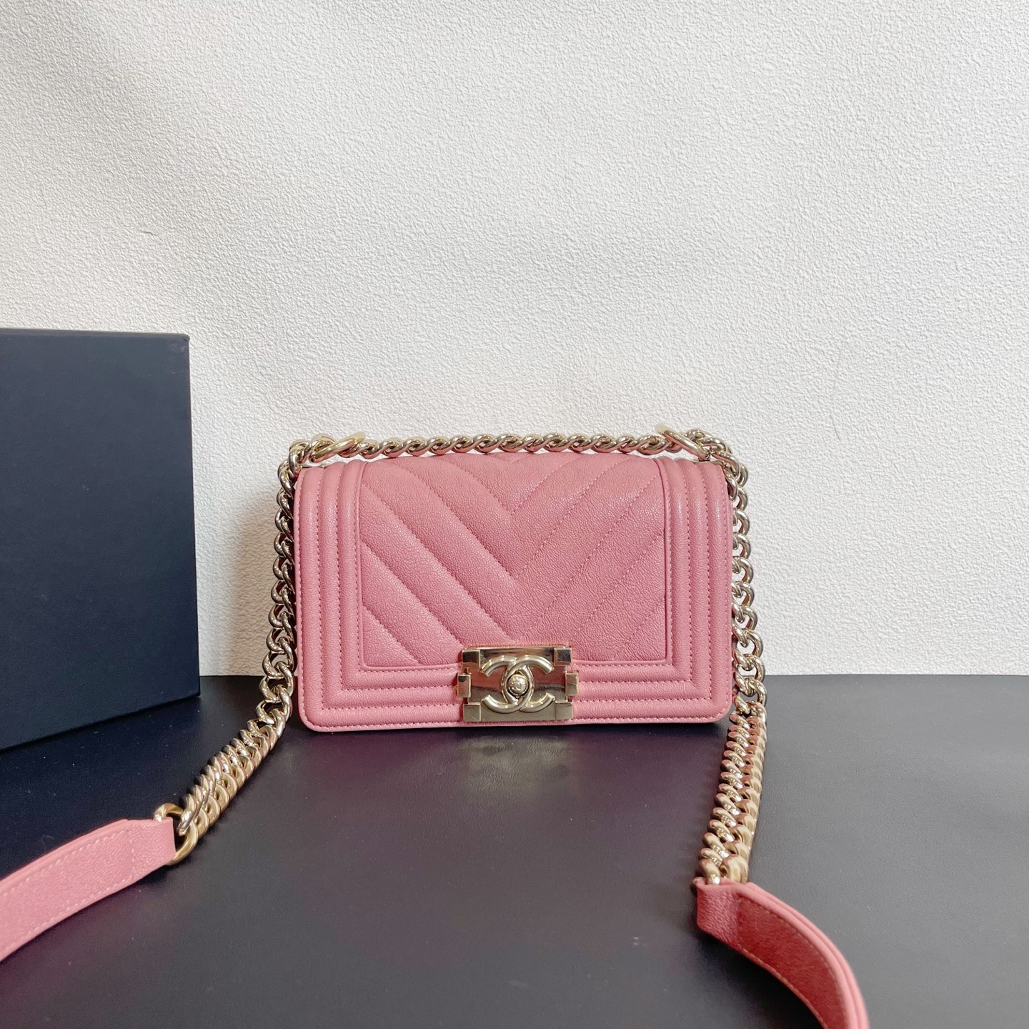 99新 Chanel/香奈儿 98新 奢总管/小号leboy包/28开