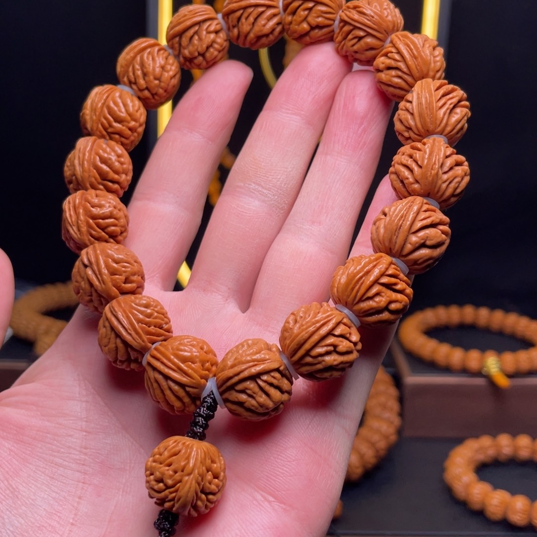 手串桃核18刺龙手持