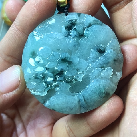 翡翠未镶嵌颈饰天然缅甸翡翠a货