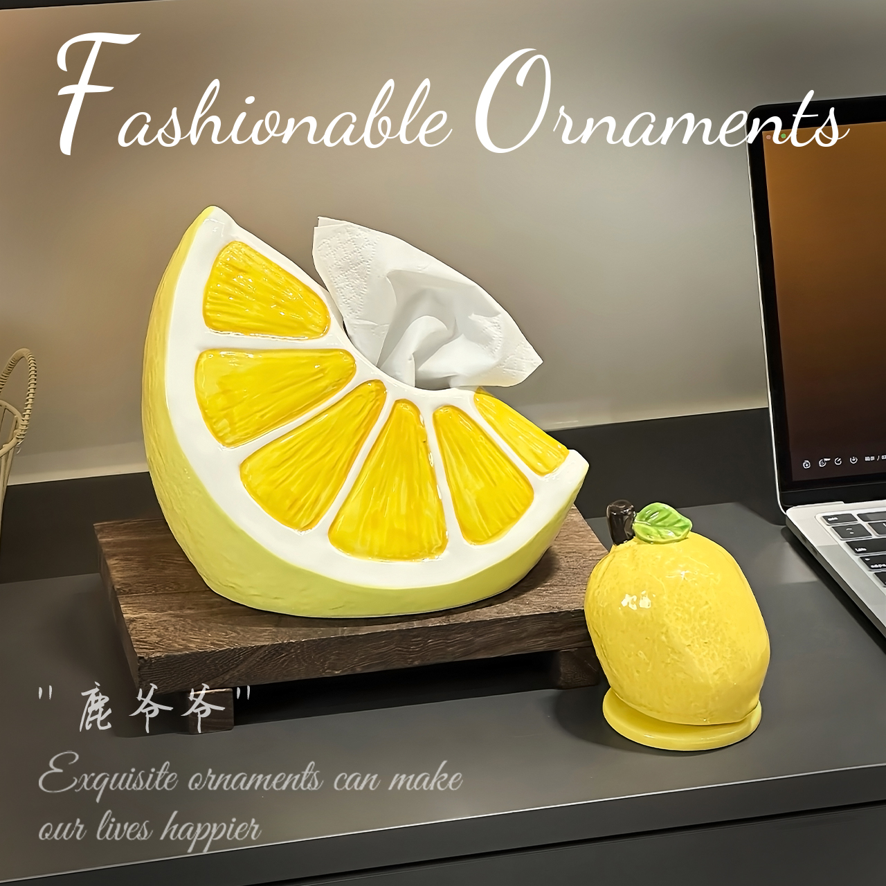 创意牙签筒高颜值陶瓷牙签盒桌面棉签盒高档防尘便携家用收纳盒子