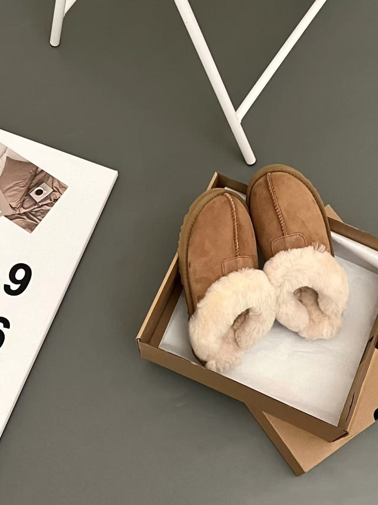 【星拖款】桑坡皮毛一体雪地靴时尚百搭2/3cm