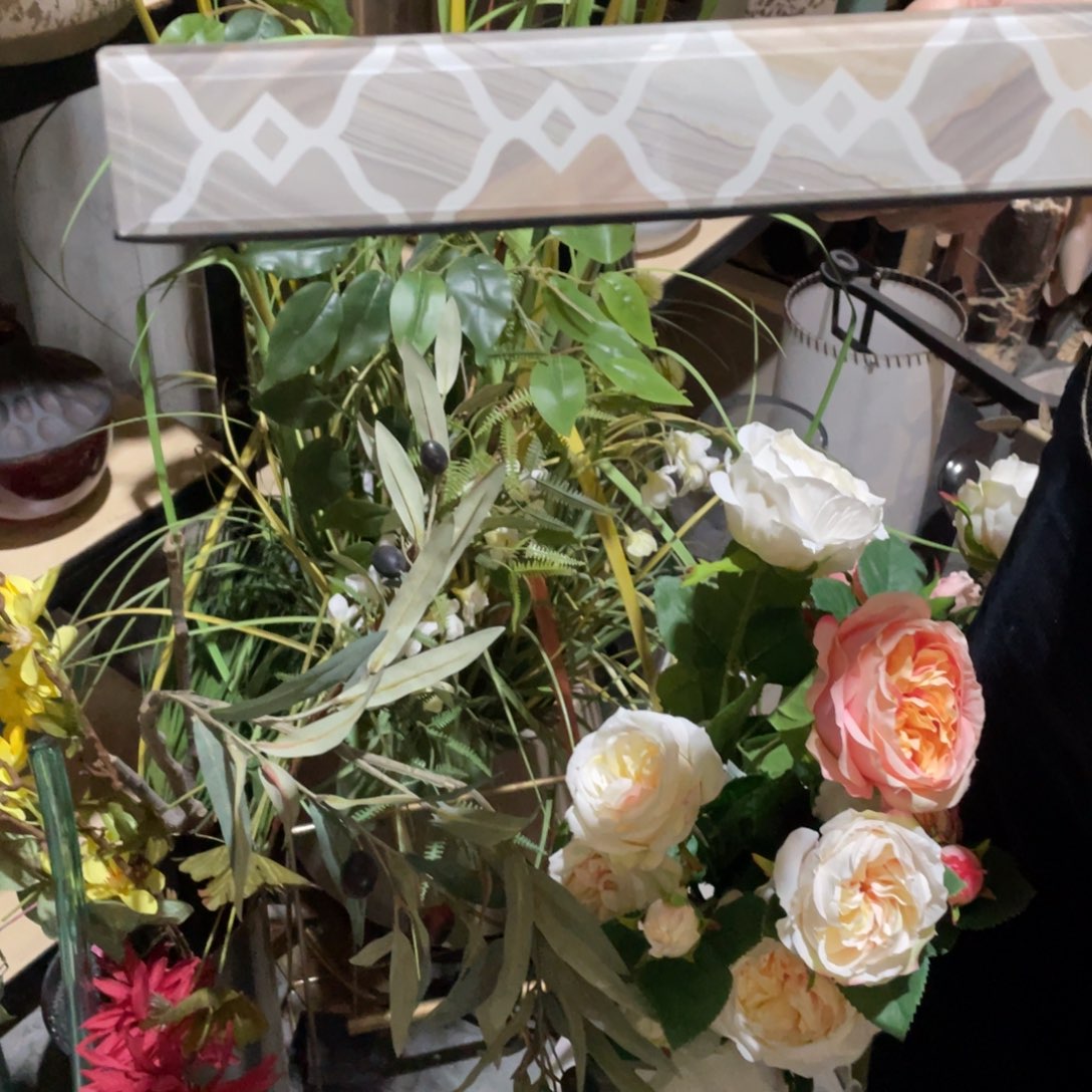 陶瓷花瓶，仿真绿植