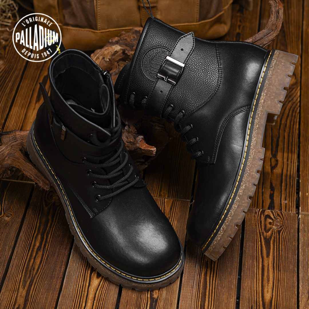 【PALLADIUM】帕拉丁真皮牛皮-高筒马丁靴时尚休闲潮流79596