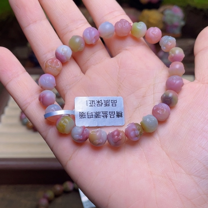 未镶嵌玛瑙/玉髓珠宝半成品盐源玛瑙佛公手串
