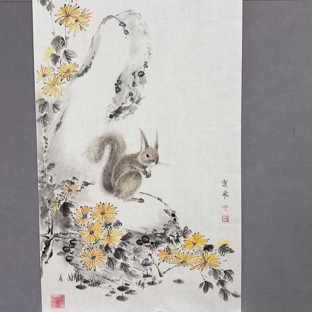 国画艺术家真人手绘