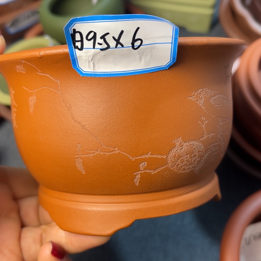 精选紫砂圆盆盆景盆