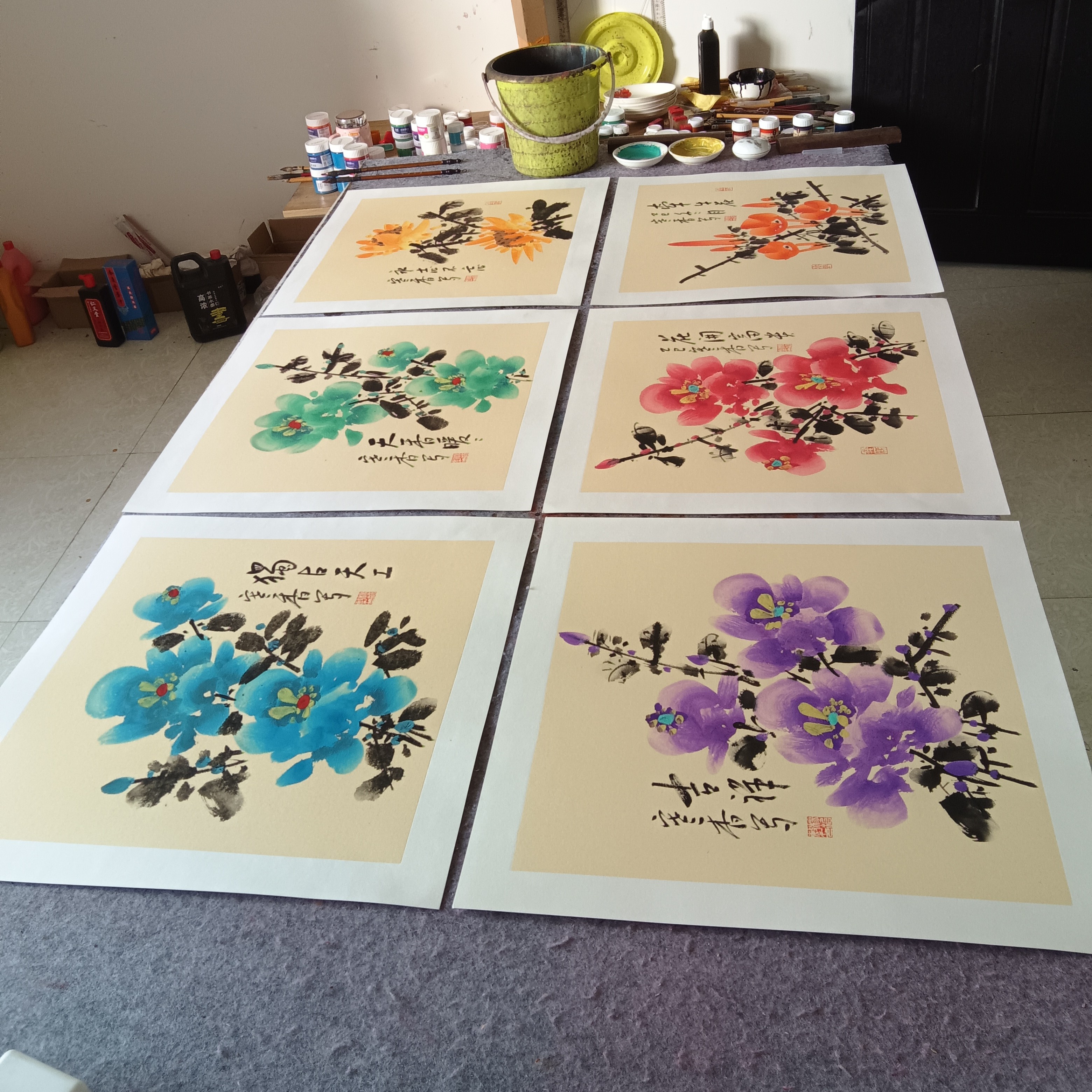 一套（6张）50cm×50cm