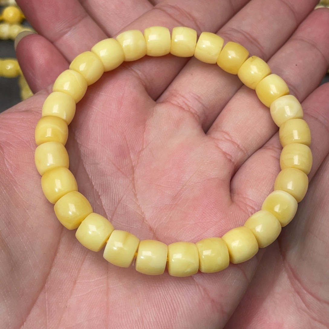 蜜蜡裸石未镶嵌蜜蜡手串8.5mm