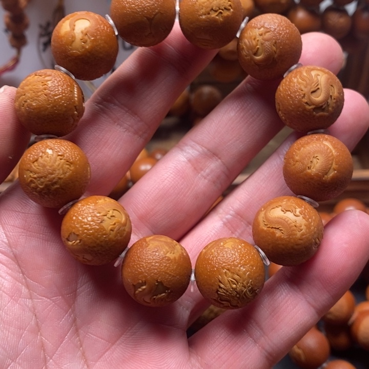 只***觉手串/手链橄榄核橘皮龙