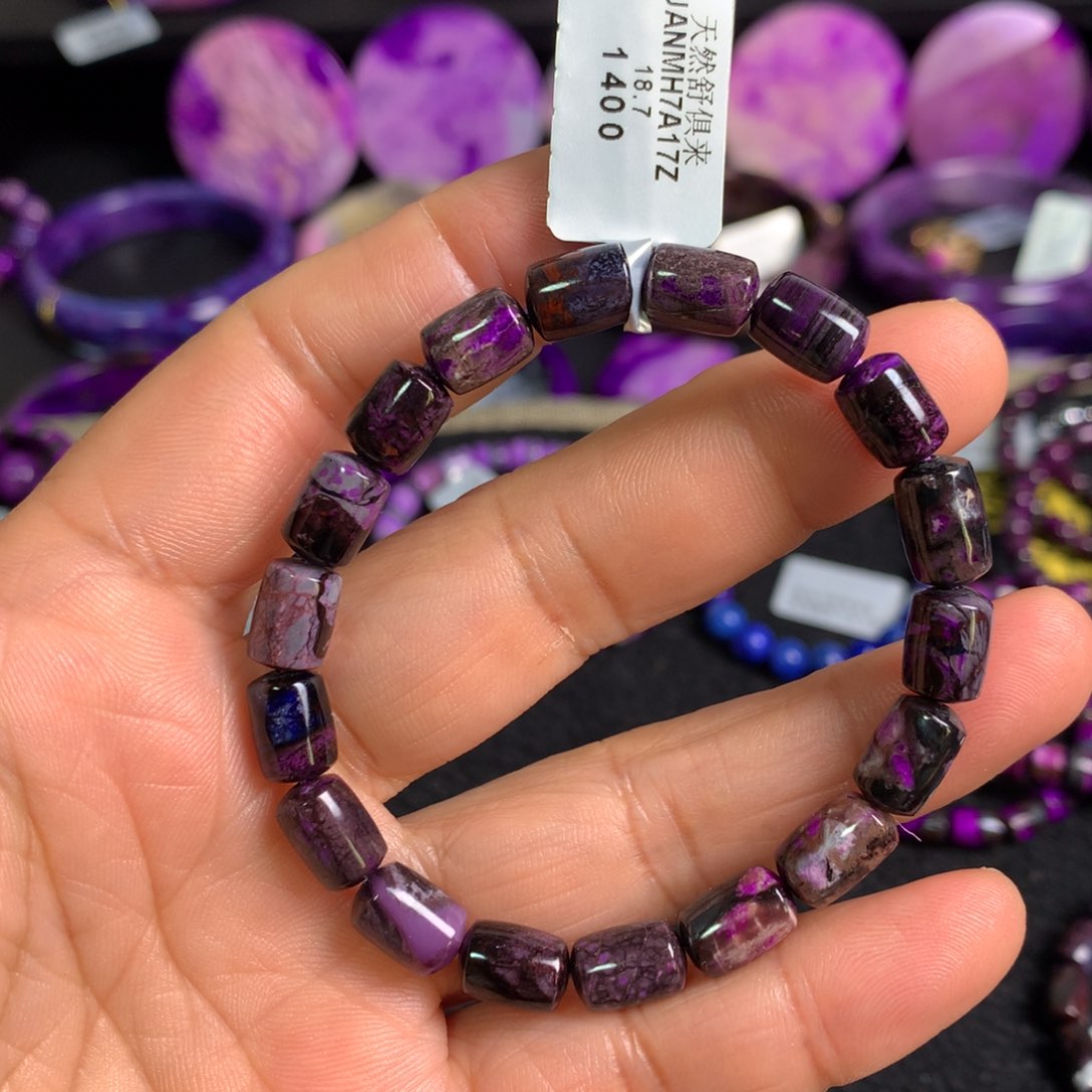 苏纪石（舒俱来）桶珠手串未镶嵌人*