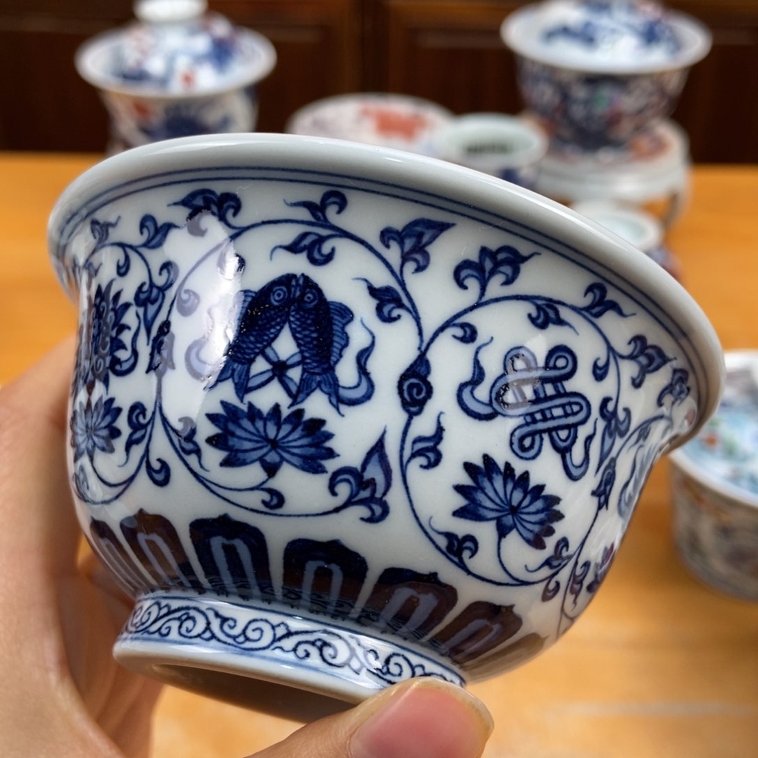 手绘现代茶具非古董