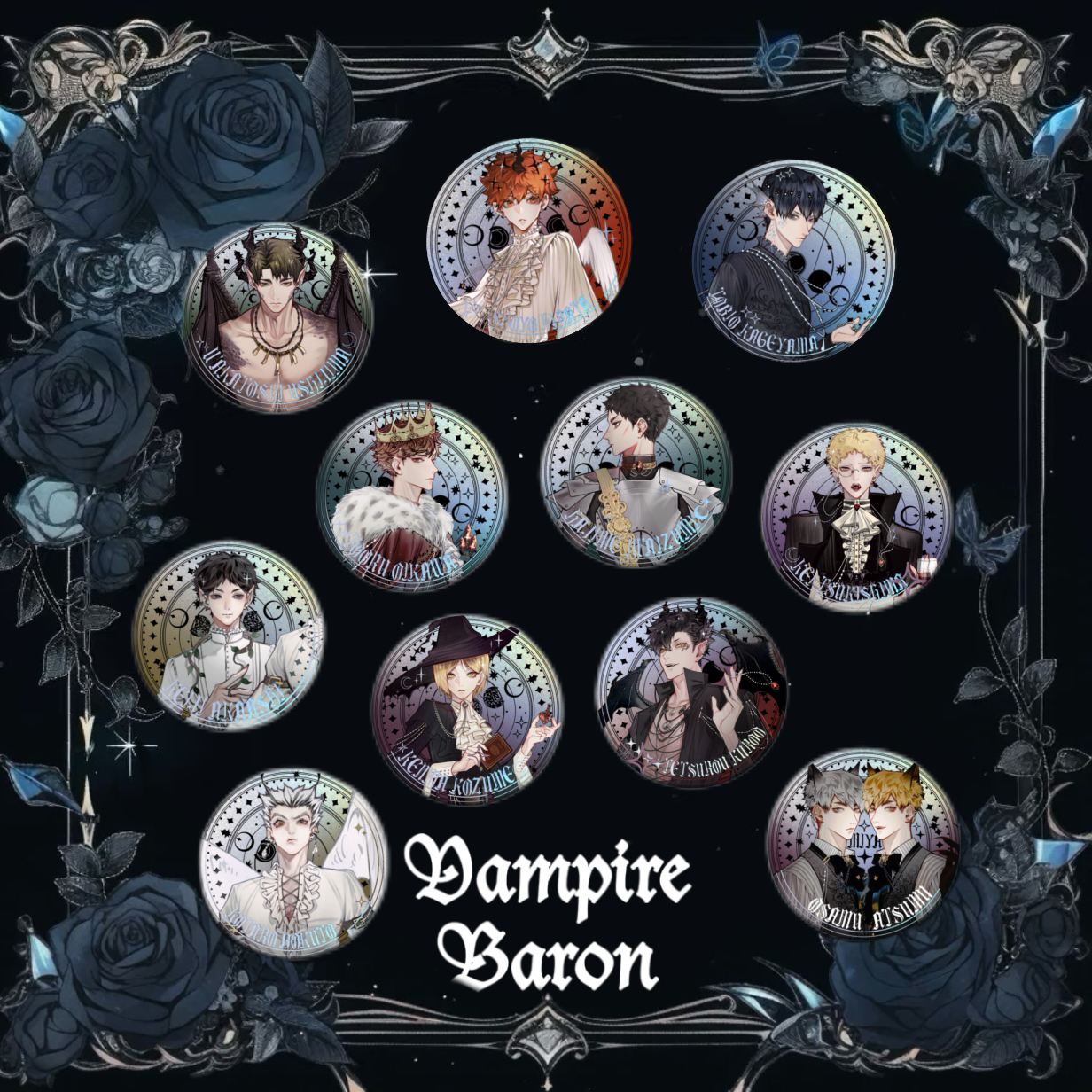 （水饺拆卡）排球少年同人二创吸血鬼伯爵复古闪大吧唧