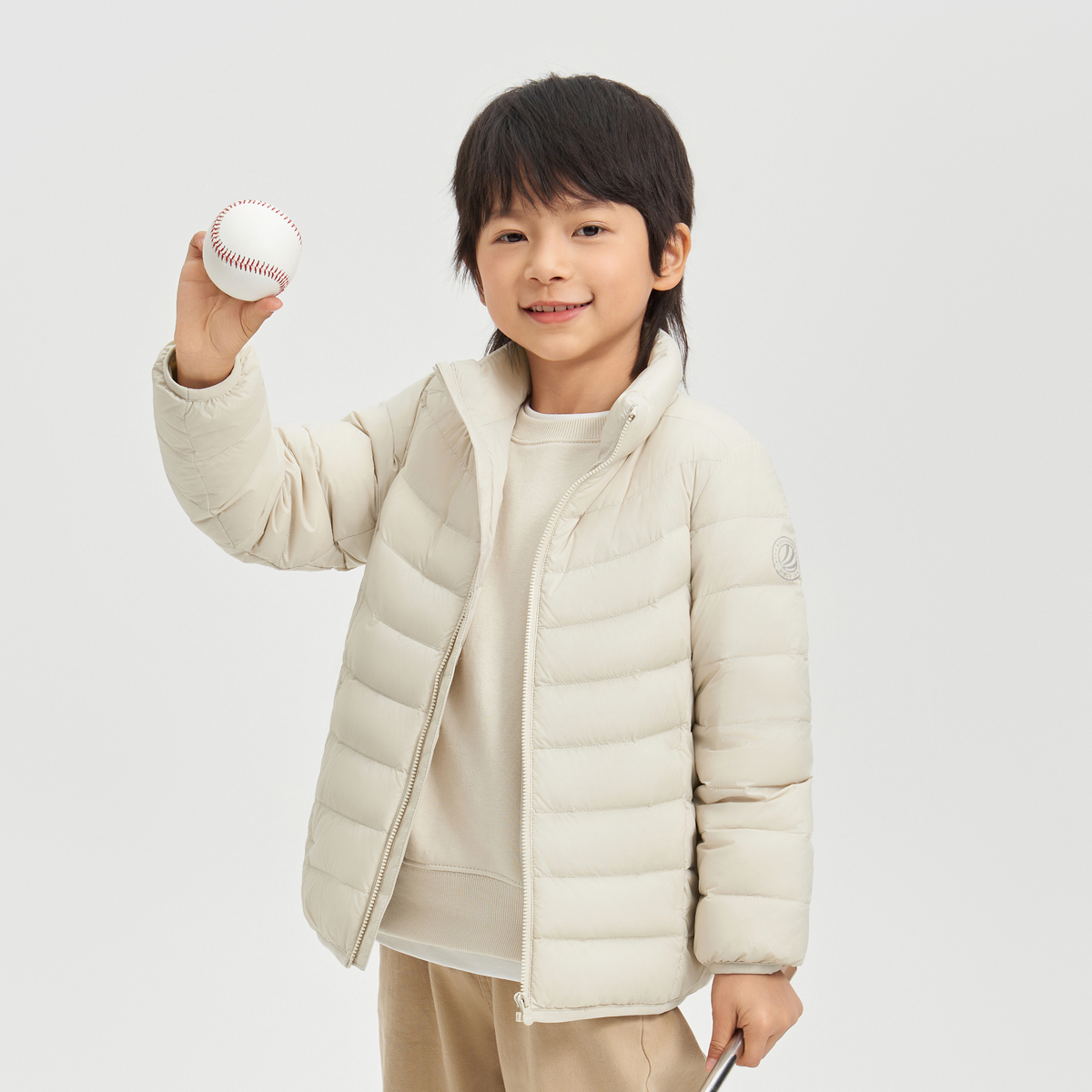 【新 25新款】波司登春季新款童装短款立领羽绒服础T250135530