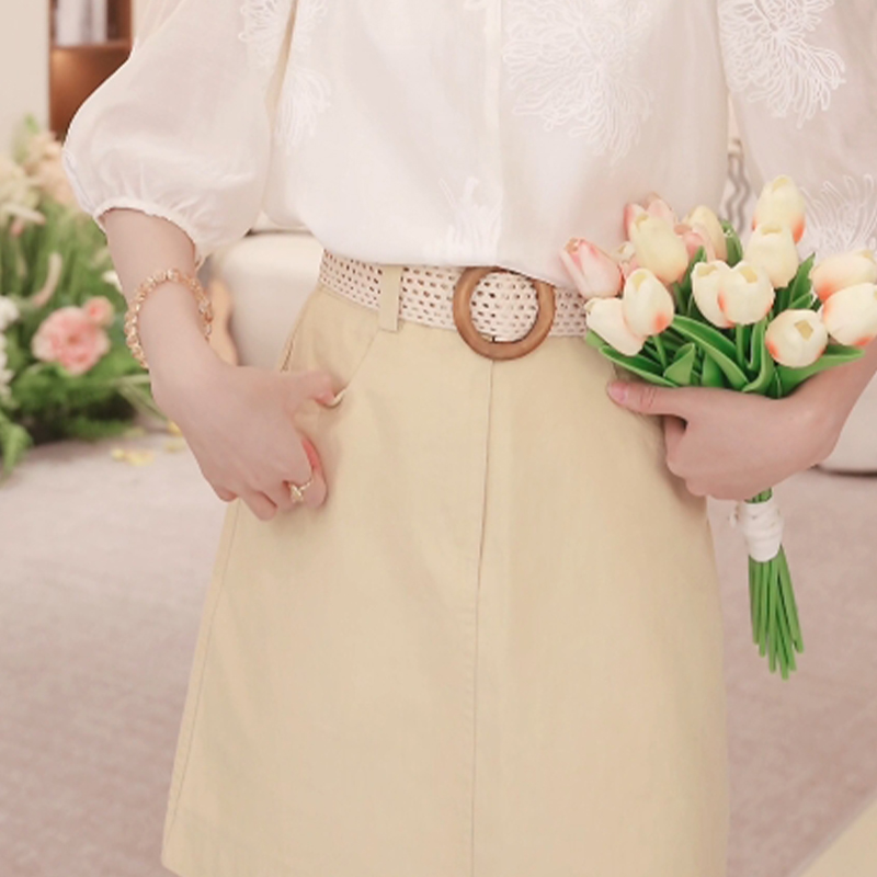 法式复古洋气收腰显瘦半身裙女2025夏新款设计感百搭短裙TU27608