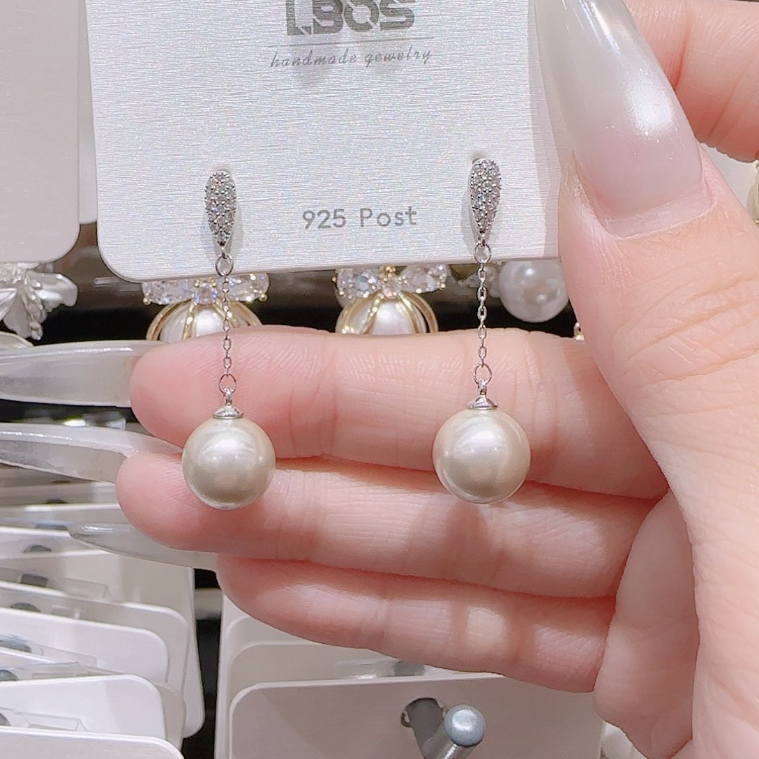 锆石铜合金925银耳环