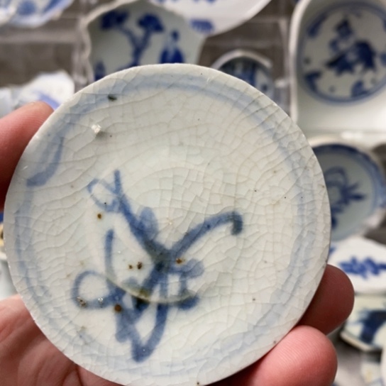 瓷片现代工艺品青花瓷片