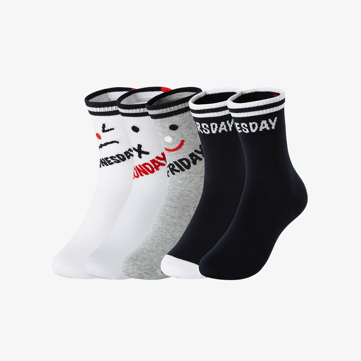 【性价比超高】斐乐儿童中性百搭休闲袜子五件套童袜K17B441309