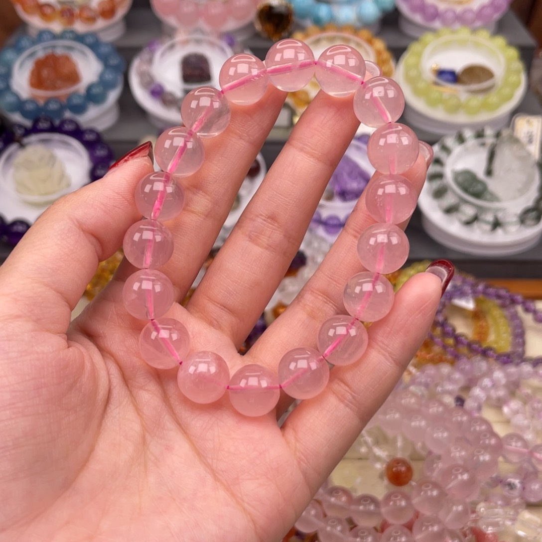 水晶手链未镶嵌小**?天然