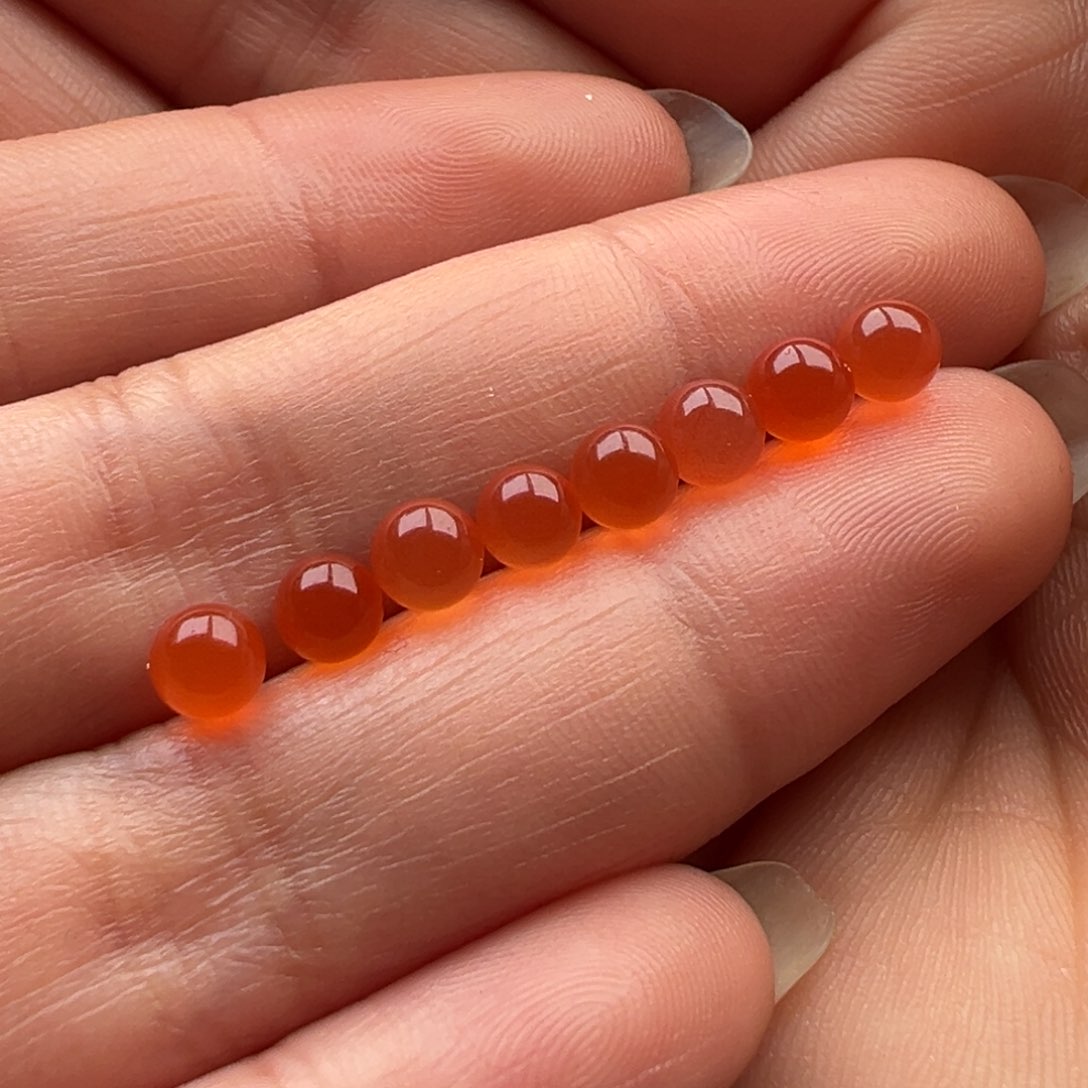 南红玛瑙圆珠4.6未镶嵌এ***࿐