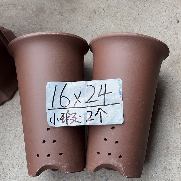 紫砂花盆宜兴紫砂花盆2只