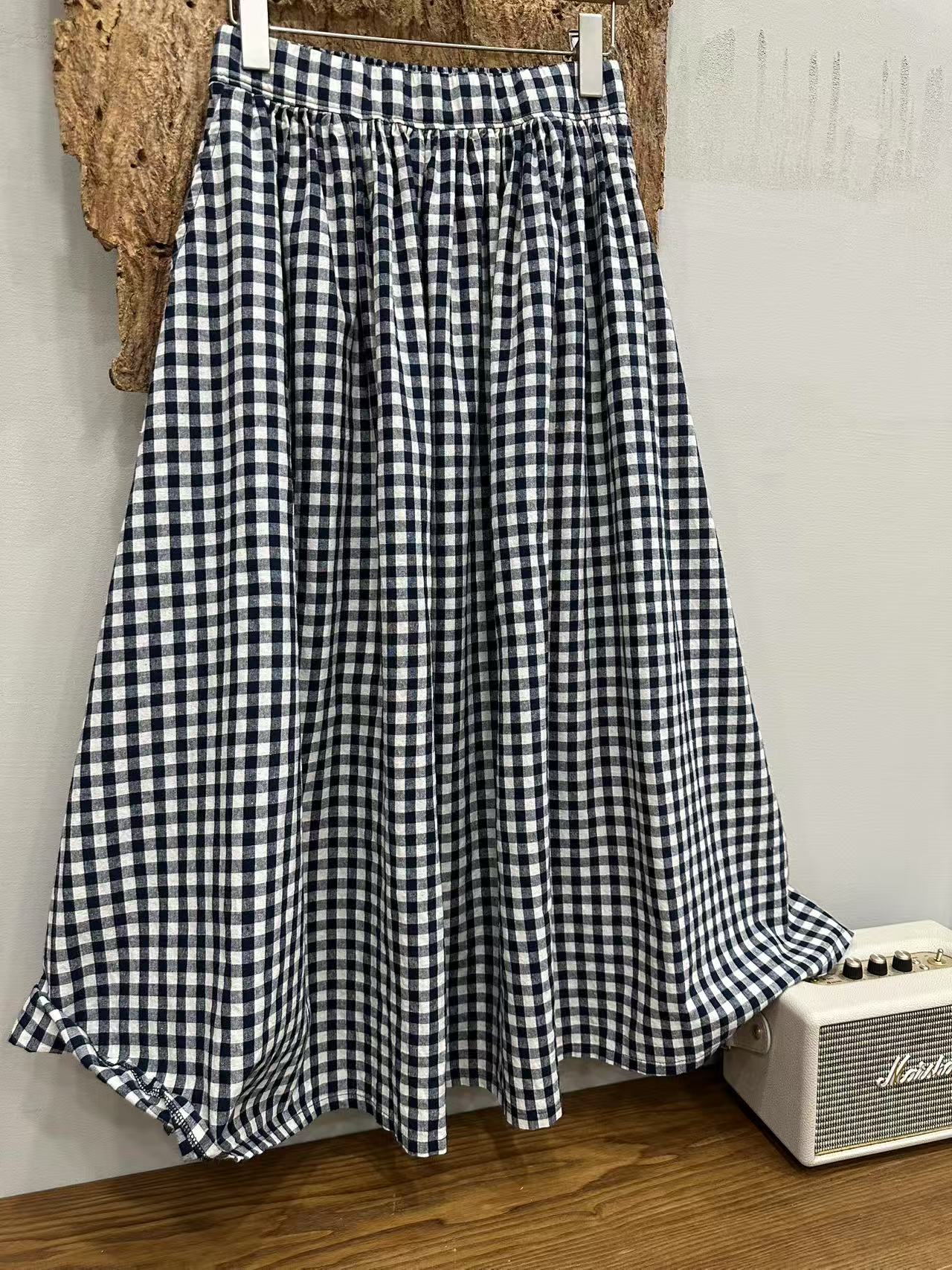 韩国正品/不支持退换/TH/格子半身裙/0613/15-7/19/6