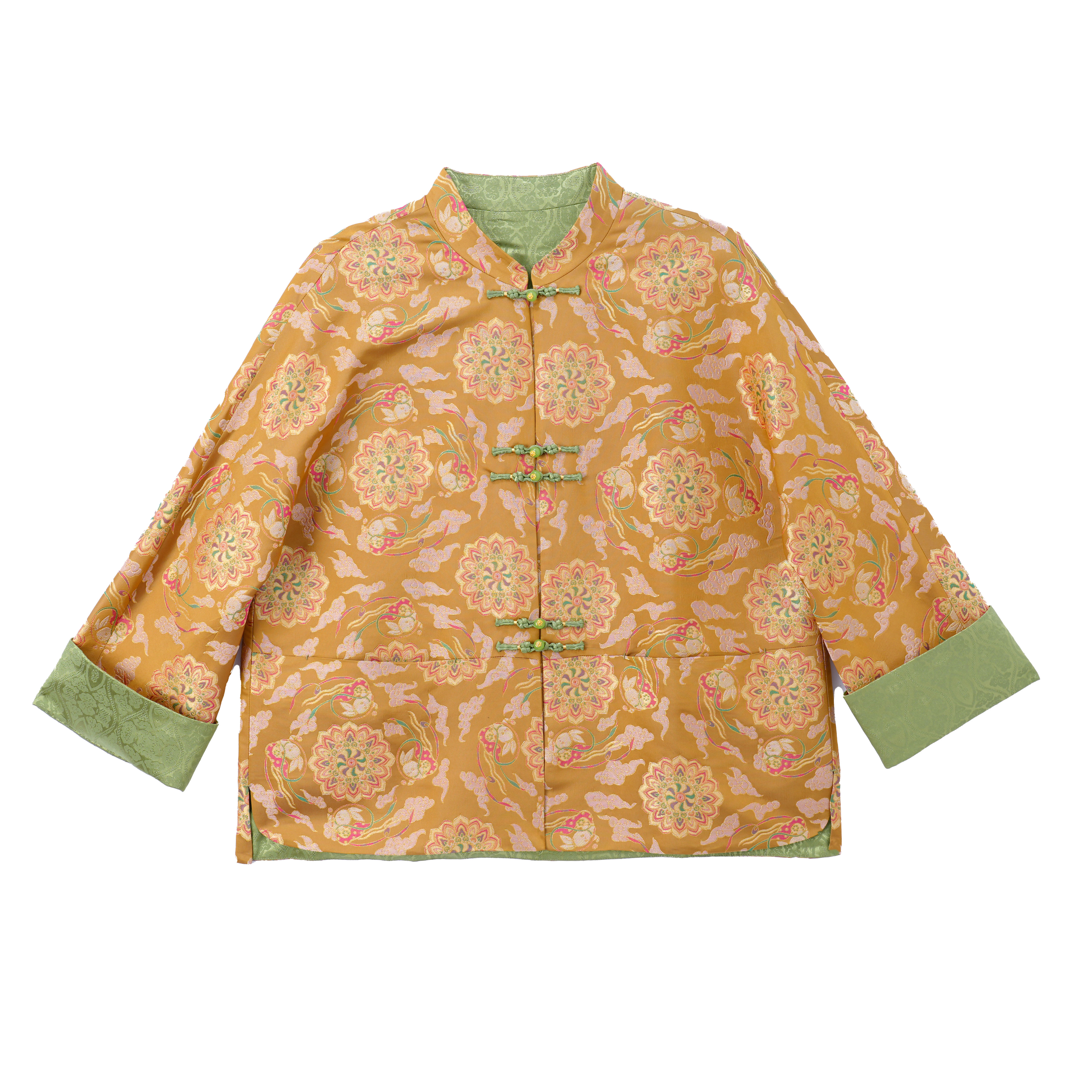 星瑶-250019新中式桑蚕丝中国风复古宋锦时尚民国风气质外套女装