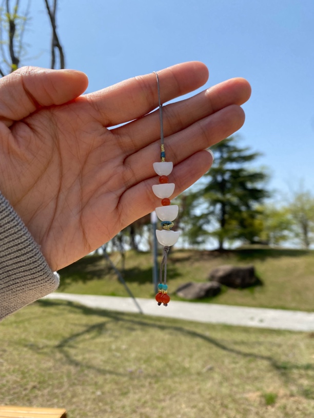 和田玉元宝手机链