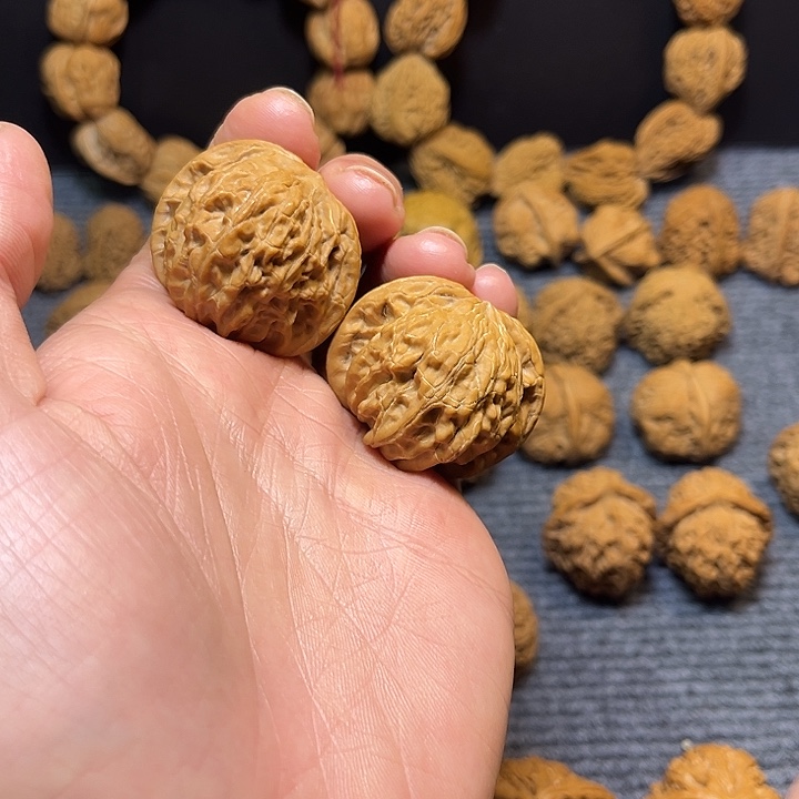 文玩核桃把件磨盘38尺