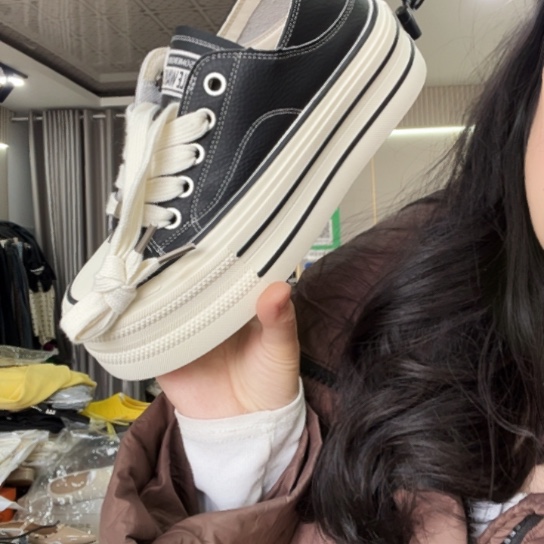 厚底皮面38码黑色福利