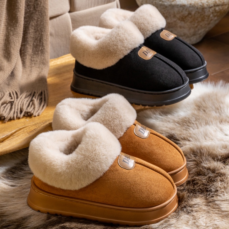 棉鞋时尚雪地靴冬季加绒软底厚底防滑厚款情侣男女款家居棉拖鞋