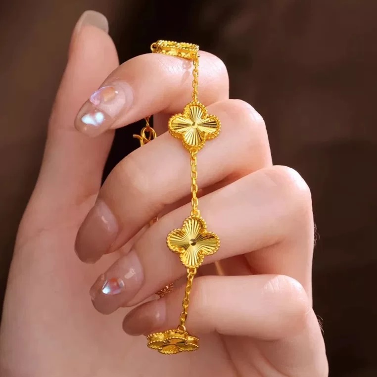  爆款精致四叶幸运草手链简约气质ins百搭