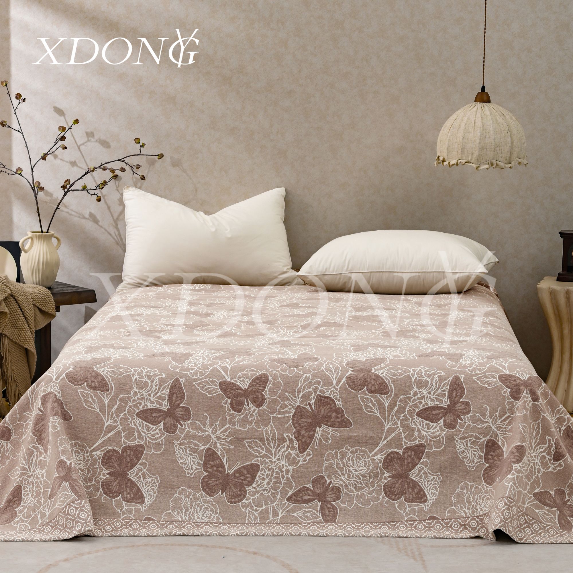 XDONGY（冬云家纺） 高定 230*250 蝶思恋  柔软亲肤   床盖