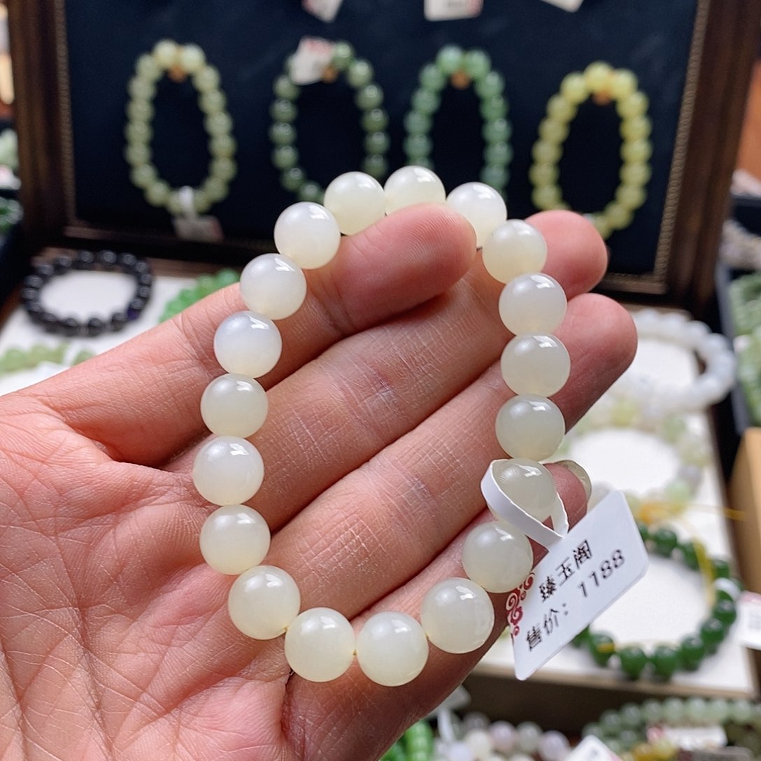 手串未镶嵌和田玉蜂蜜水10