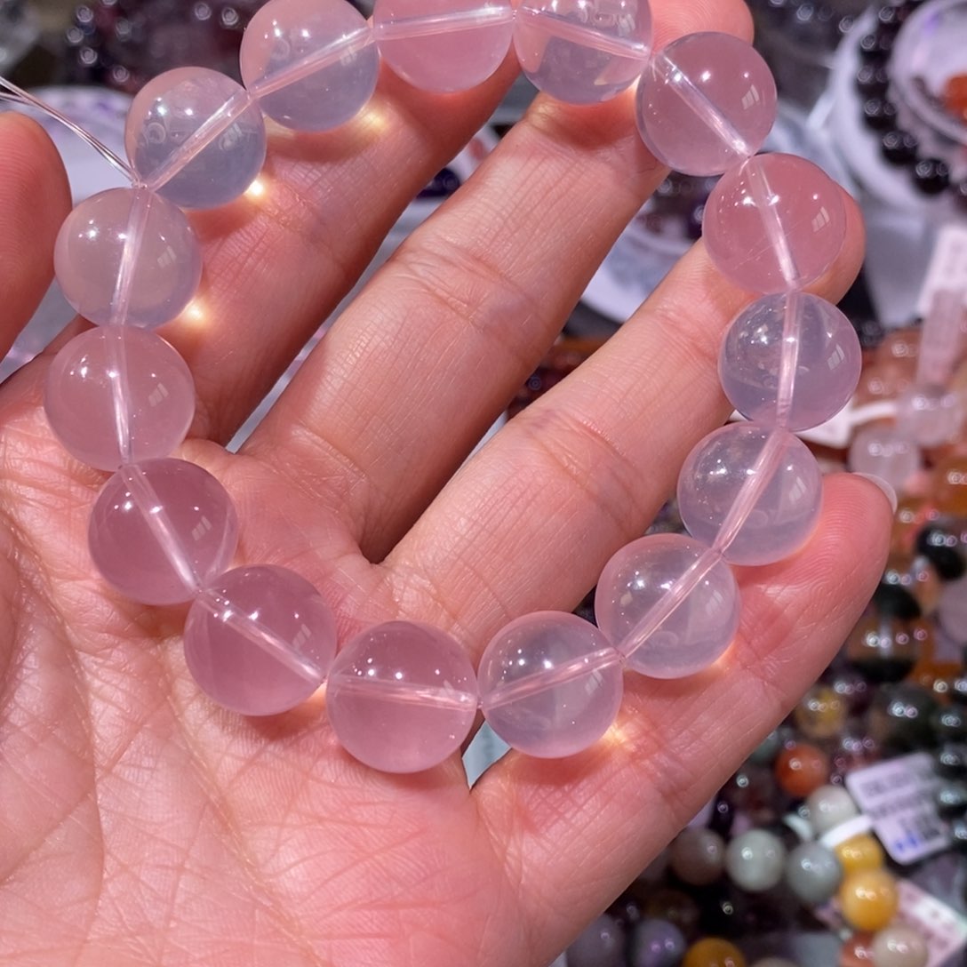 水晶手链未镶嵌冰****7粉晶13+